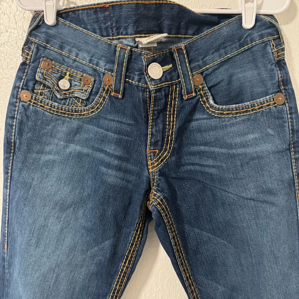 Vintage True Religion JOEY BIG T Men's 30x29 Embroidered Flap Pockets Jeans EUC